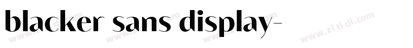 blacker sans display字体转换